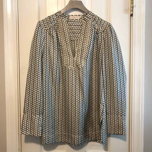 Tory Burch Printed Silk Tunic Blouse size 2